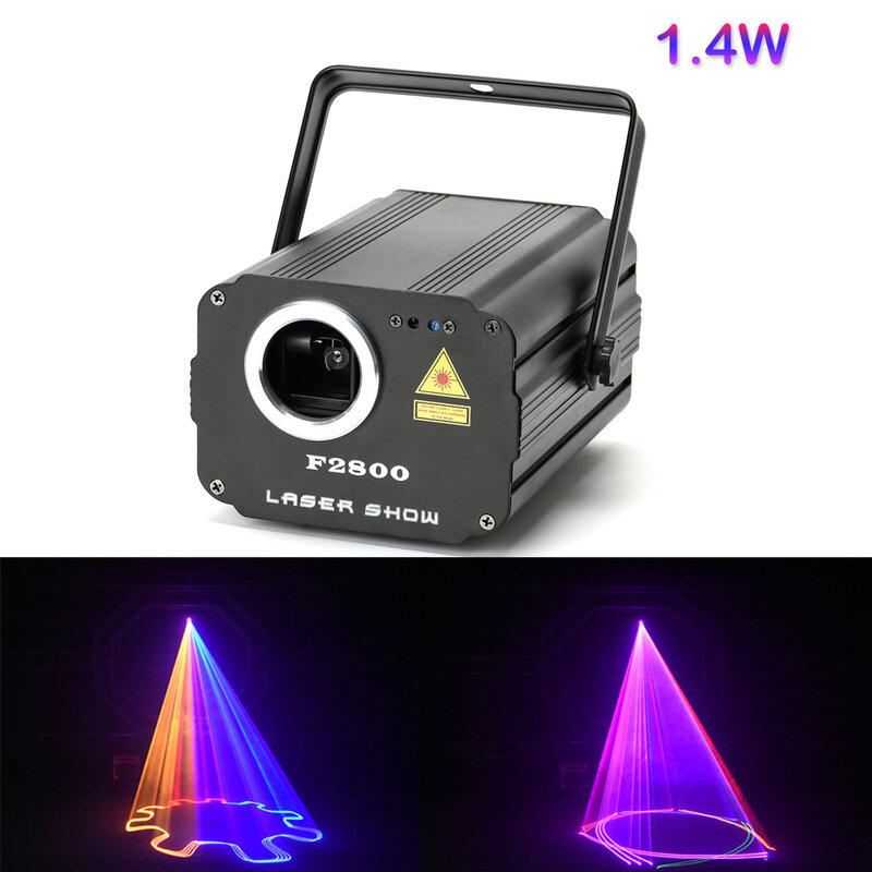 1400Mw Dmx 512 Scanner Laserlicht Rgb Kleurrijke Partij Xmas Dj Disco Laserverlichting