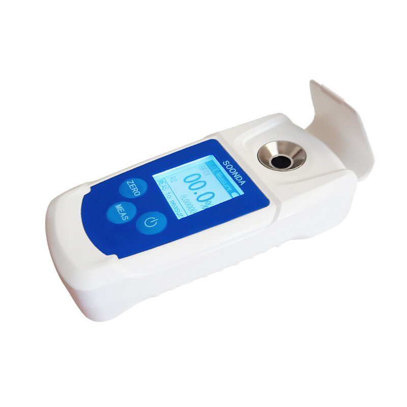 Digital Brix Refratômetro, Açúcar Instrumento de Medição de Conteúdo, Sugar Meter, Fruit Juice Beverage, Beverage Meter, 0-93%