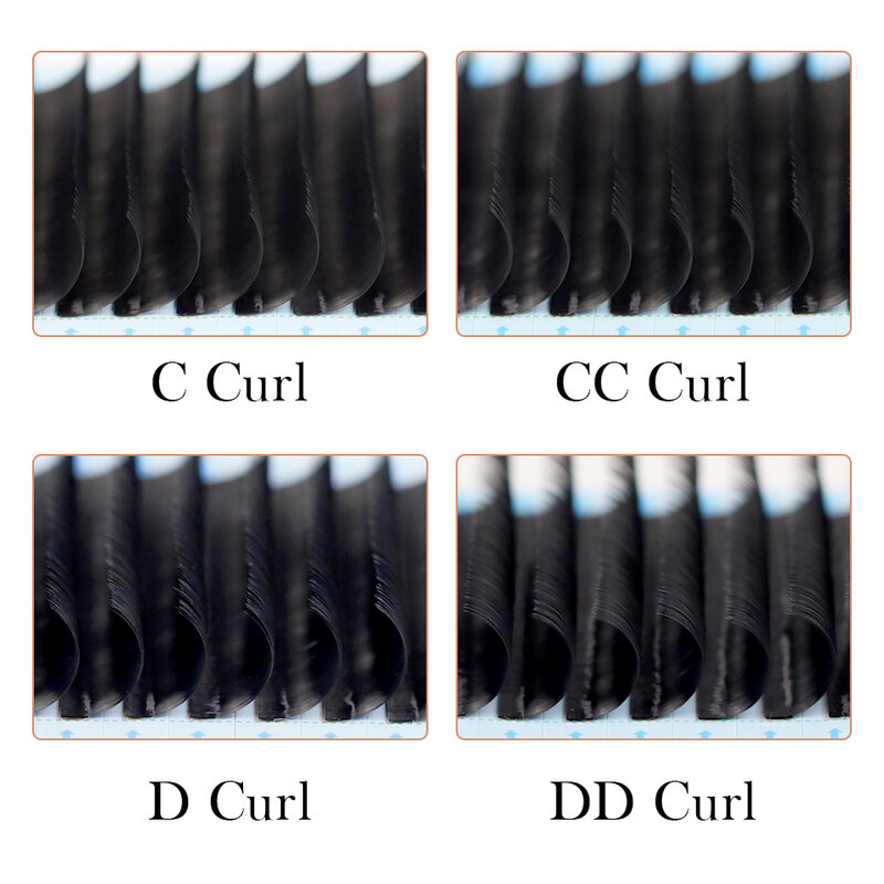 AGUUD-Extensions de cils en faux vison coréen, 16 rangées, naturels, doux, individuels, volume russe
