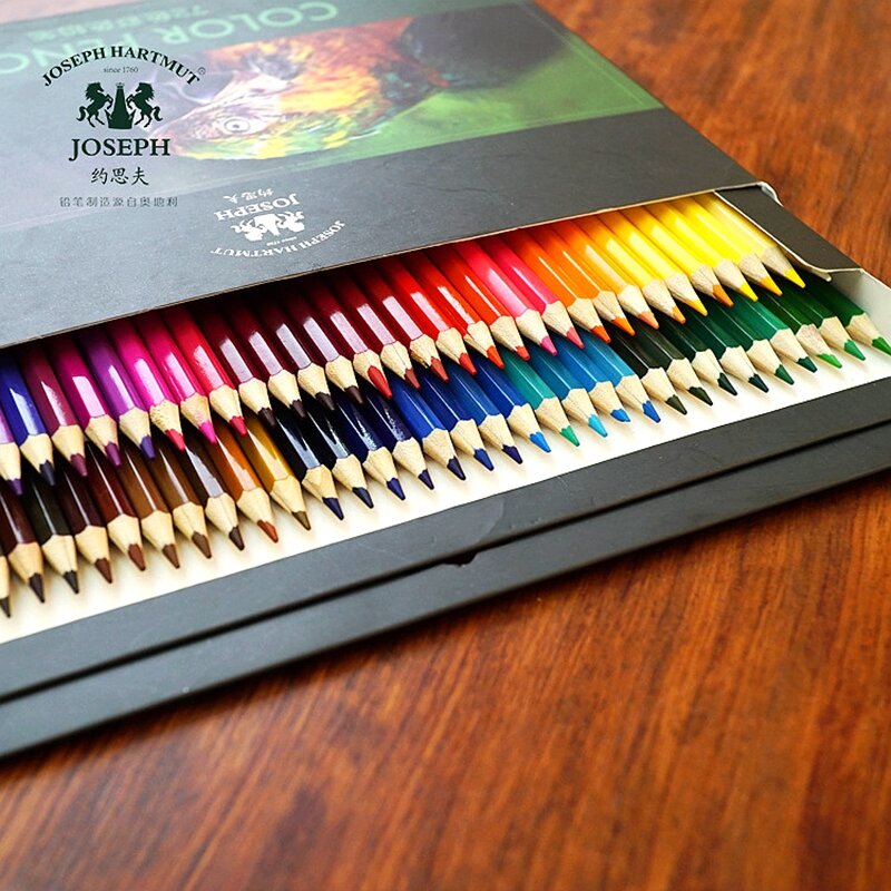 Yoga lápis de cor, 24/36/48/72 cores, óleo fino, desenho, escola, crianças, pintura, materiais de arte