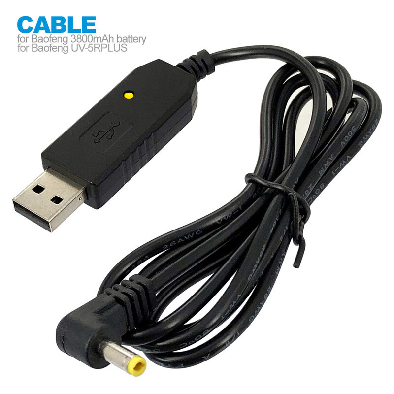 BaoFeng-Cable cargador USB para walkie-talkie UV-5R, batería de BL-5L de 3800mAh, para Baofeng BF-UVB3 Plus BF-UV82, serie UV-S9