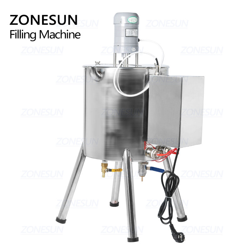 ZONESUN-máquina de llenado de lápiz labial, calentador de tolva mezcladora, tanque caliente para bombones, crayón, jabón hecho a mano