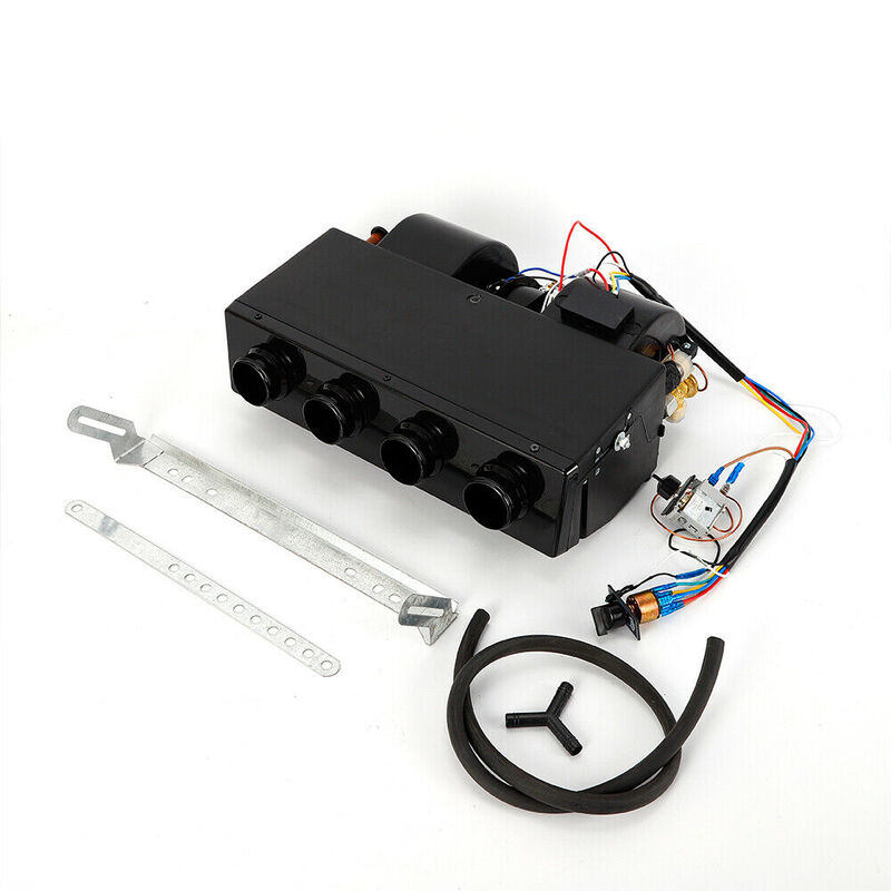 Universal Under Dash A/C Evaporator Heater 12V Heating and Cooling Unit 3 Speed 4 Port for Car Truck