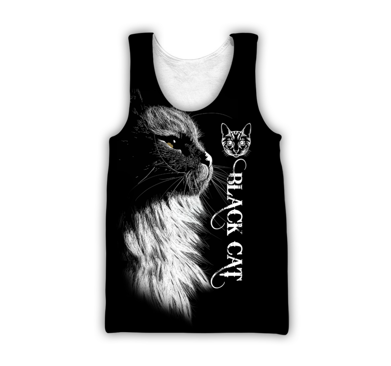 2021 여름 남성 조끼 아름다운 동물 귀여운 고양이 3D 프린트 캐주얼 민소매 티셔츠, 유니섹스 탱크 탑 드롭 배송 BXD04
