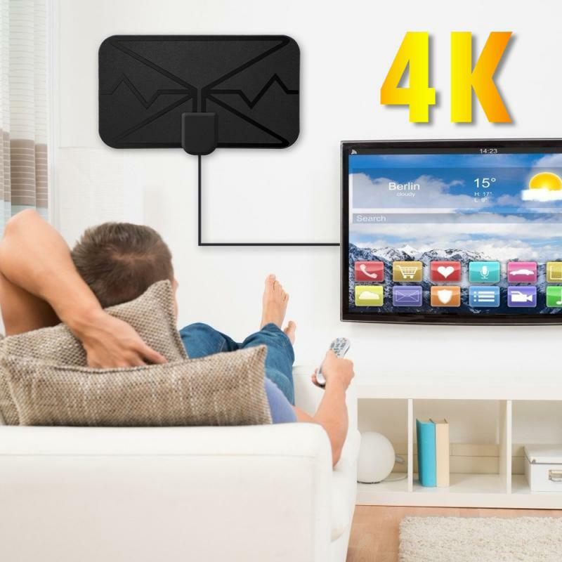 4K Hd 1080Pdigital هوائي التلفزيون داخلي 3600 ميل DVB-T2 عالية الوضوح التلفزيون الذكية هوائي مع مكبر للصوت إشارة التلفزيون