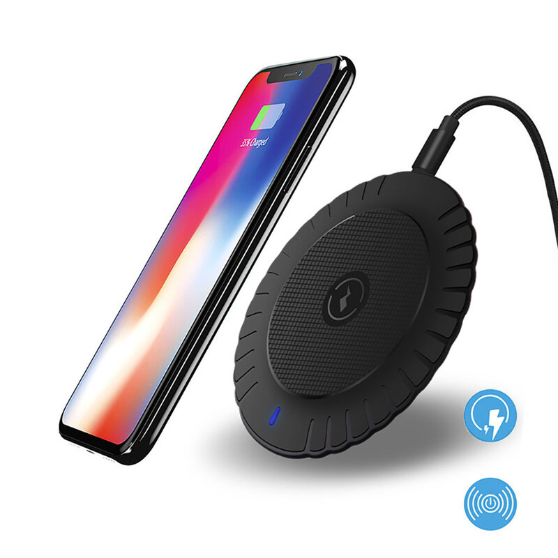 10W Fast Qi Wireless Charger for Samsung S23 S22 S20 iPhone15 14 13 12 11 X XSMAX Huawei Mate60 P40 P30 Xiaomi MIX Charging Pad