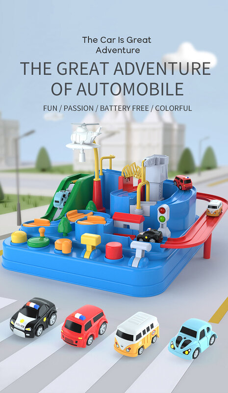 Educationaln Big Adventure Toy Intelligence รถแข่งขันของเล่นเกมที่ดีที่สุดขายผลิตภัณฑ์2021ที่จอดรถ