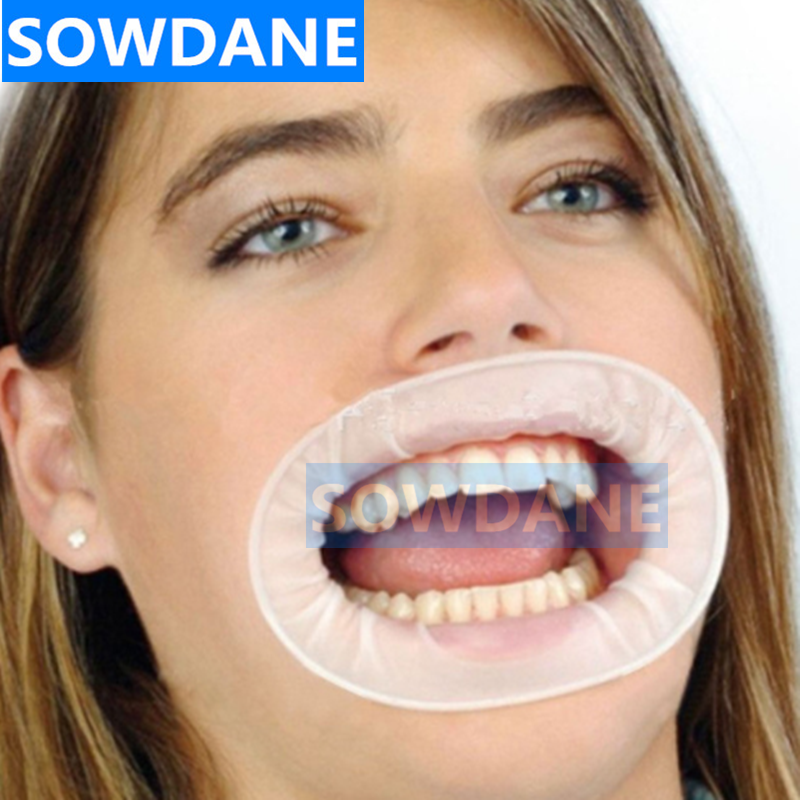 50 sztuk Dental jednorazowe gumowe otwieracz do ust Oral Cheek ekspandery zwijacz guma Dam otwieracz do ust higiena jamy ustnej