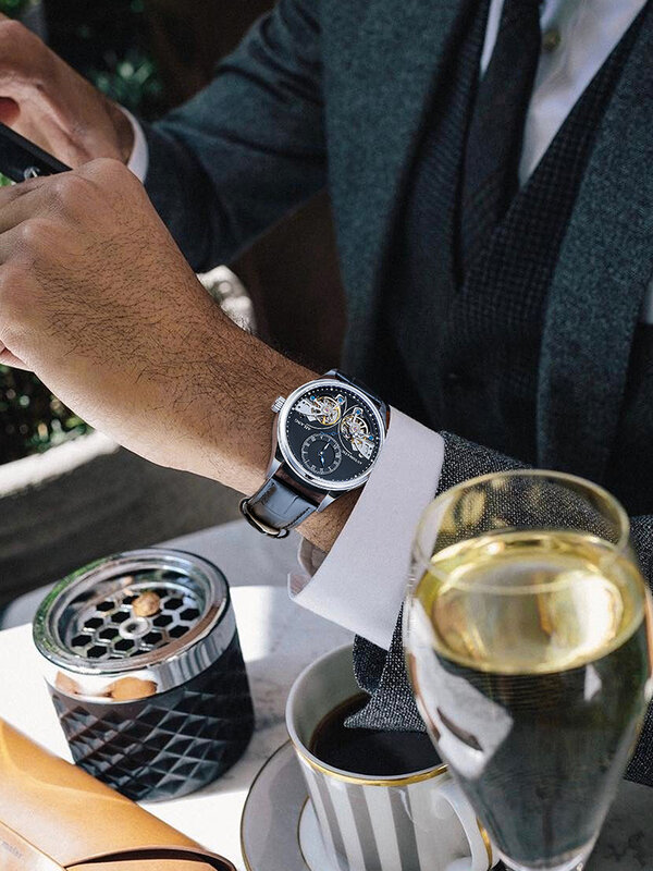 AILANG-새로운 브랜드 남자 자동 기계식 시계, 탑 가죽 방수 스팀펑크 시계 남자 해골 시계 로마 레로지오 2020
