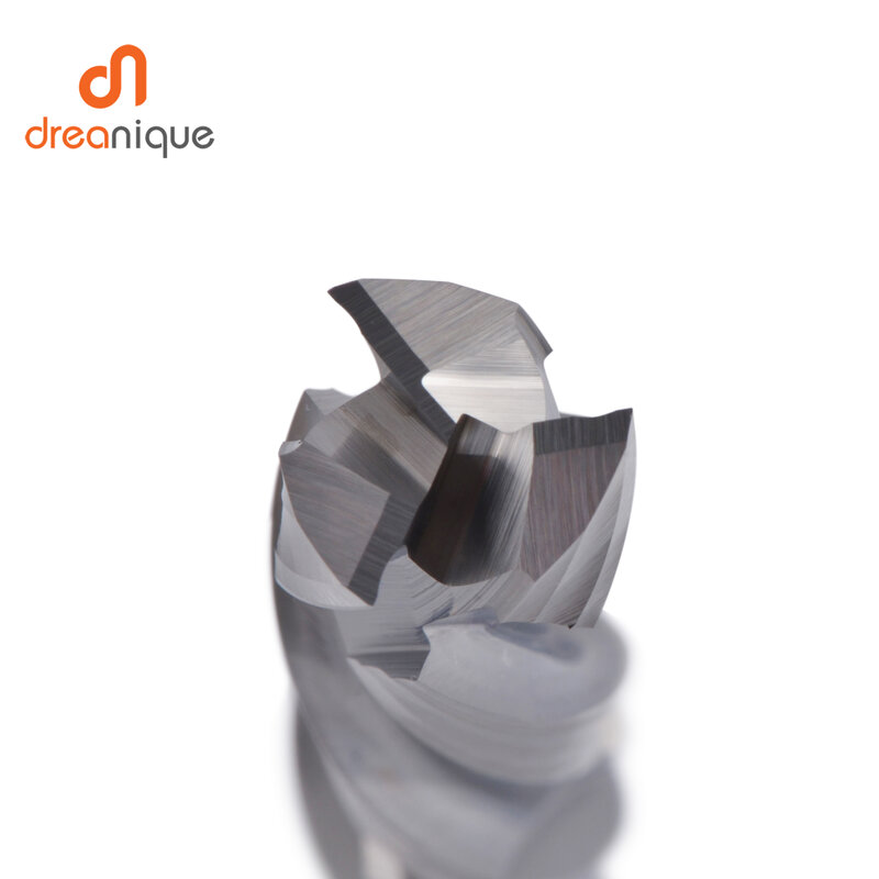 Dreanique Compression Milling Cutter Woodworking Down Cut 3 Flutes Spiral CNC Tool Carbide End Mill Router Bits
