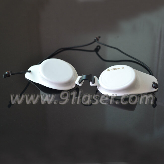 CE 세라믹 화이트 및 금속 소재 청소용 천 및 플라스틱 케이스 레이저 안경용 레이저 안전 고글, 190-3000nm