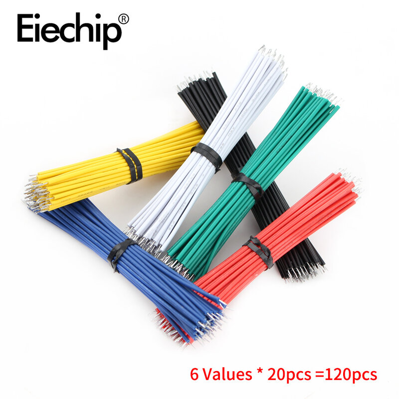 120PCS/Set 24AWG Tin-Plated Breadboard PCB Solder Cable 24AWG 8cm Fly Jumper Wire Tin Conductor Wires 1007-24AWG Connector Wire