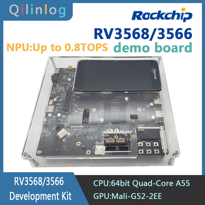 Rockchip-Placa de demostración RK3568 EVB, que proporciona un solo hardware de placa y software integrado SDK