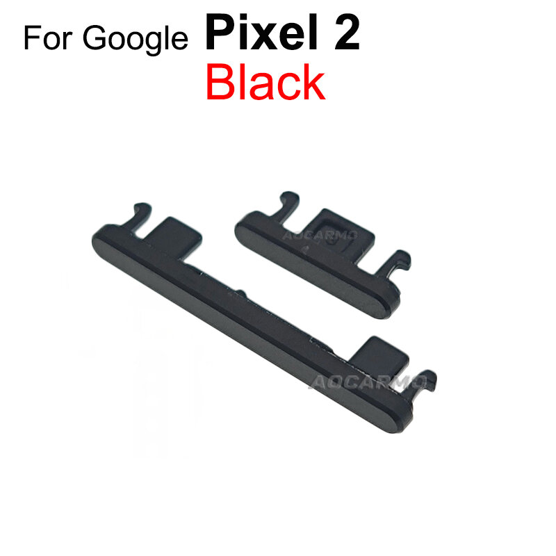 Aocarmo para google pixel 2 xl 2xl power & volume lado botão peças de reposição chave