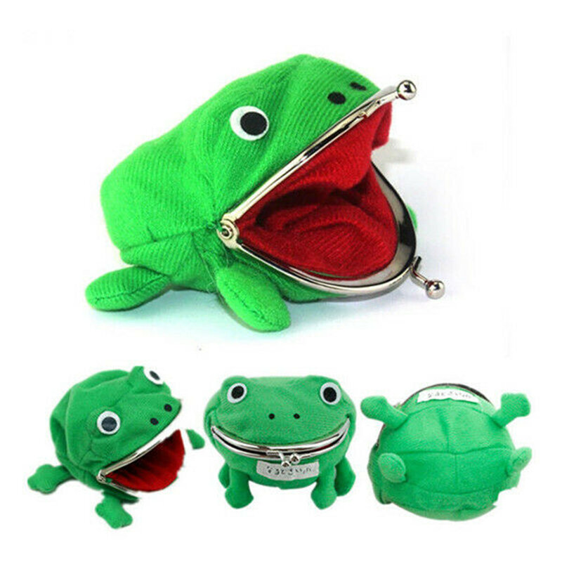 1 PC Frog portamonete portafoglio da donna borsa Manga forma Fluff pochette portafoglio portamonete portamonete regalo per ragazze per bambini