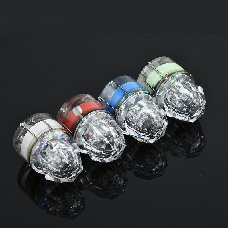 Mini luz LED ABS para cebo de pesca, lámpara de señuelo de calamar, gota profunda, resistente al agua, Multicolor, blanco, verde, rojo y azul, 10 unidades