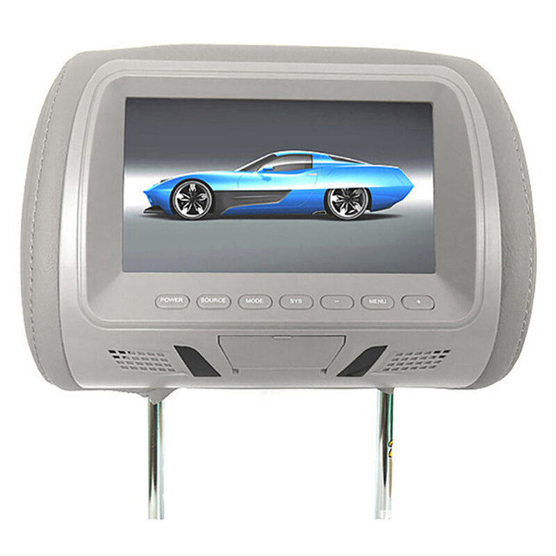 Monitor Universal de 7 pulgadas para reposacabezas de coche de entretenimiento para asiento trasero, reproductor Multimedia de DVD, pantalla Digital HD, pantalla de cristal líquido