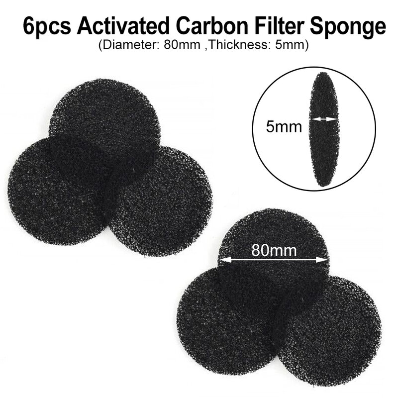 NEWACALOX 6pcs/lot Activated Carbon Filter Sponge For Welding Exhaust Smoking Apparatus Solder Smoke Absorber ESD Fume Extractor