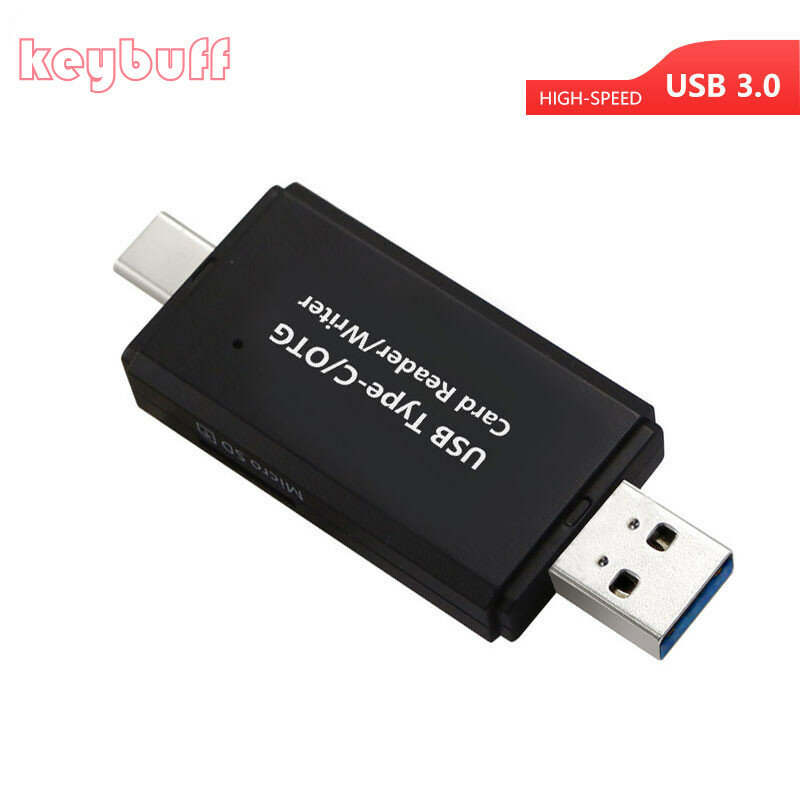 고속 USB 3.0 유형 C 2 In 1 OTG 카드 판독기 스마트 폰/컴퓨터/Type-C deveices 용 USB sd 카드 TF/SD 카드 판독기
