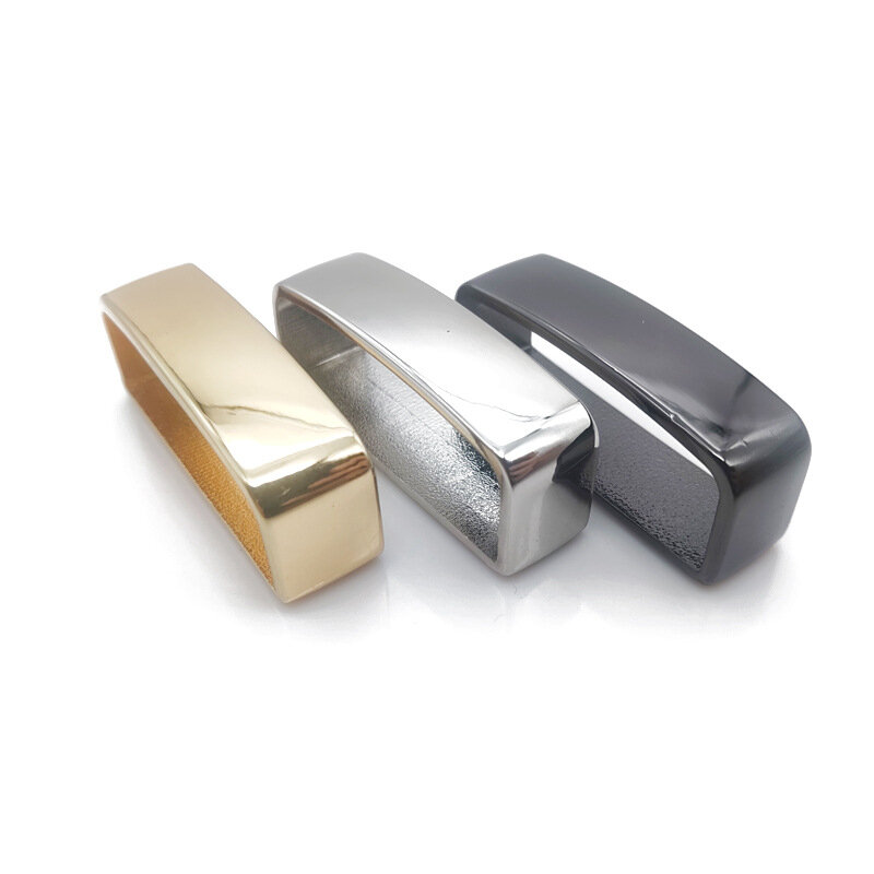 40mm D Shape Square Belt Strap Loop Ring Buckle Brass Belt Keeper for Leather Craft Bag Strap Buckle For Men Gold Silver Black