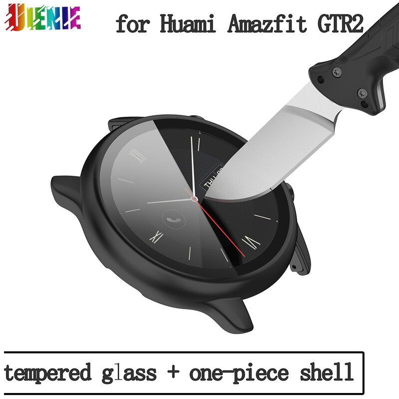 Funda de vidrio templado para Huami Amazfit GTR 2 2e Sim GTR2 GTR2e GTR2eSim, Protector de pantalla, cubierta completa, carcasa chapada