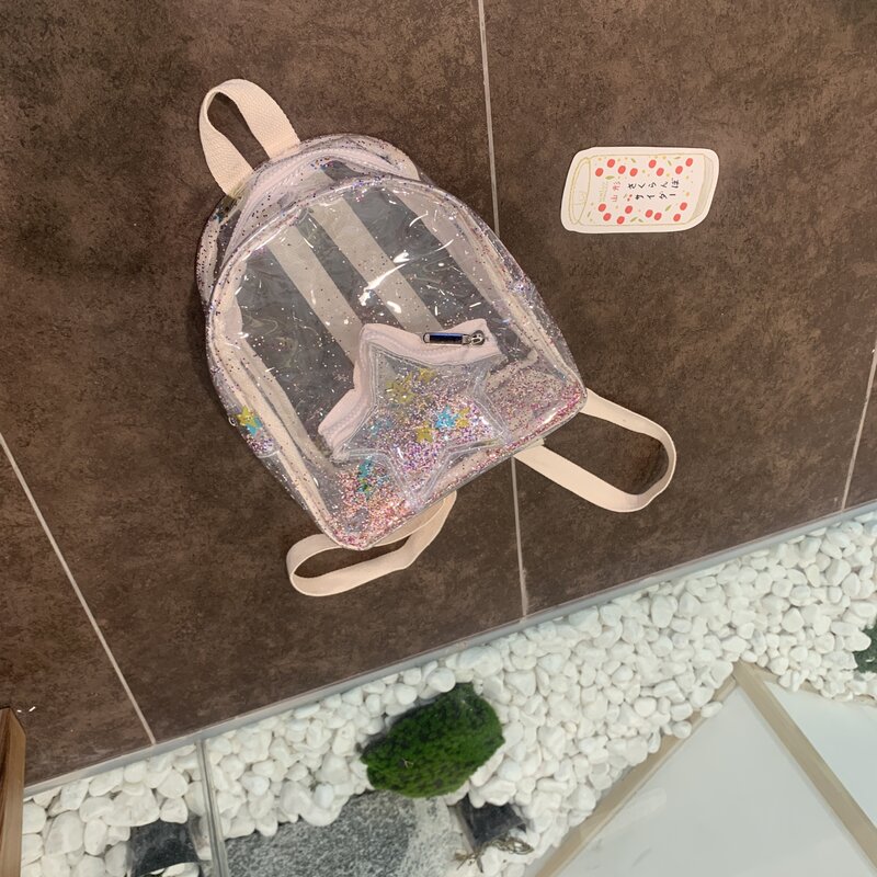 Mochila feminina 2020 nova pvc mini claro mochila para mulheres bolsa de ombro doces colorido viagem transparente à prova dwaterproof água