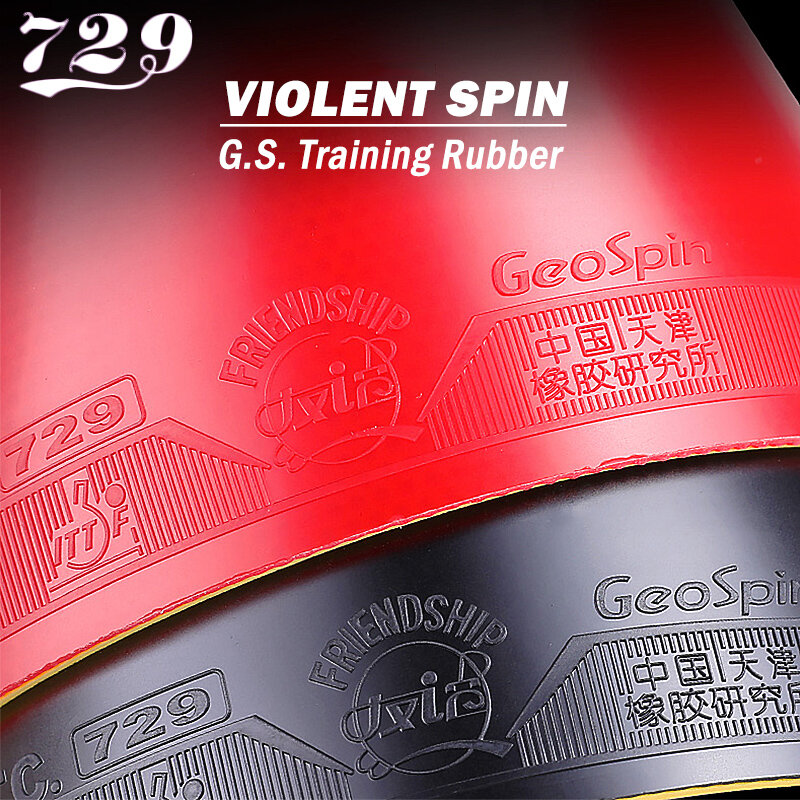 RITC-Geo Spin Ping Pong Rubber, Amizade GS Treinamento Borracha de tênis de mesa, controle suave e bom, 729