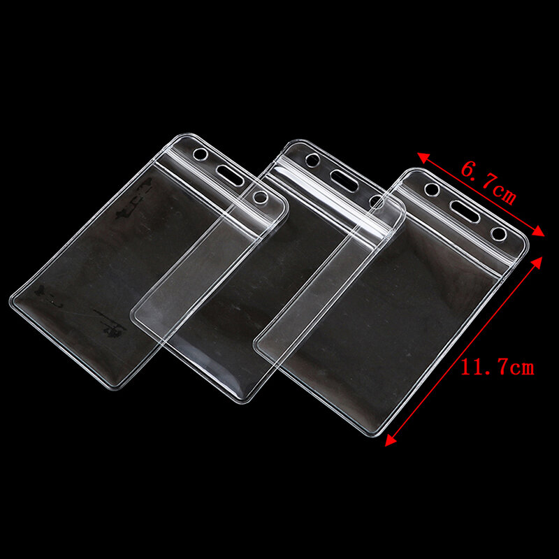 Plástico de vinil transparente vertical 10 embutido para bolsa de cartão de identificação acessórios para suporte de crachá