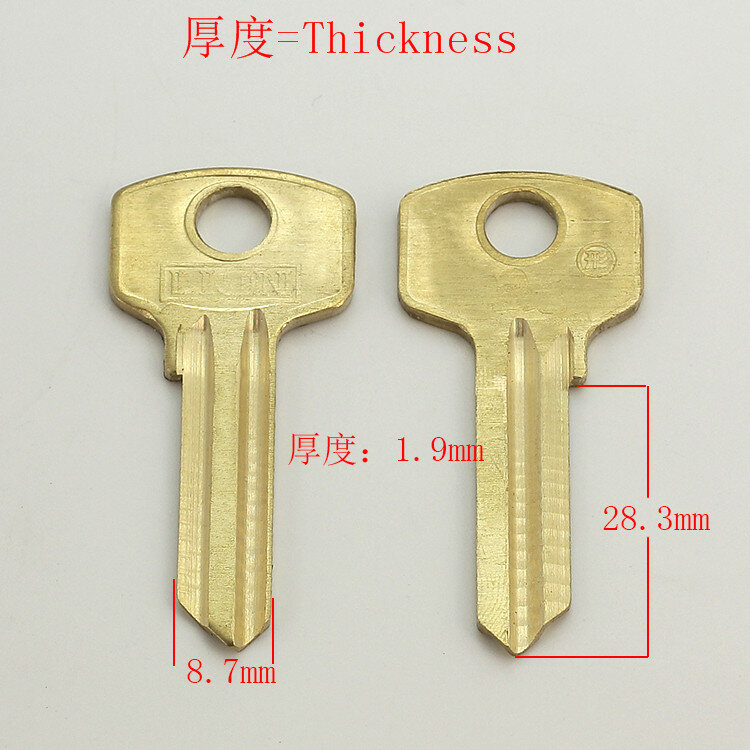 A153 Wholesale Locksmith Keymother Brass House Home Door Blank Empty Key Blanks Keys 25 pieces/lot
