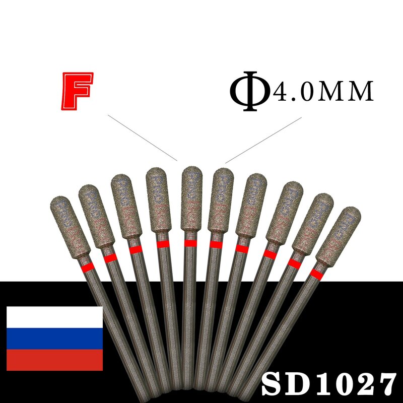 NAILTOOLS RUSSIA wholesale 10 piece Diamond nail drill bits for nail Manicure  Manicure Cuticle Clean Pedicure accesories