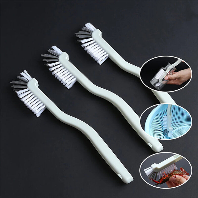1PCS Kitchen Cleaning Brush Bathroom Bottle Cleaning Brush Corner Lobster Cup Brush Bending Handle Scrubber Curved Accessories