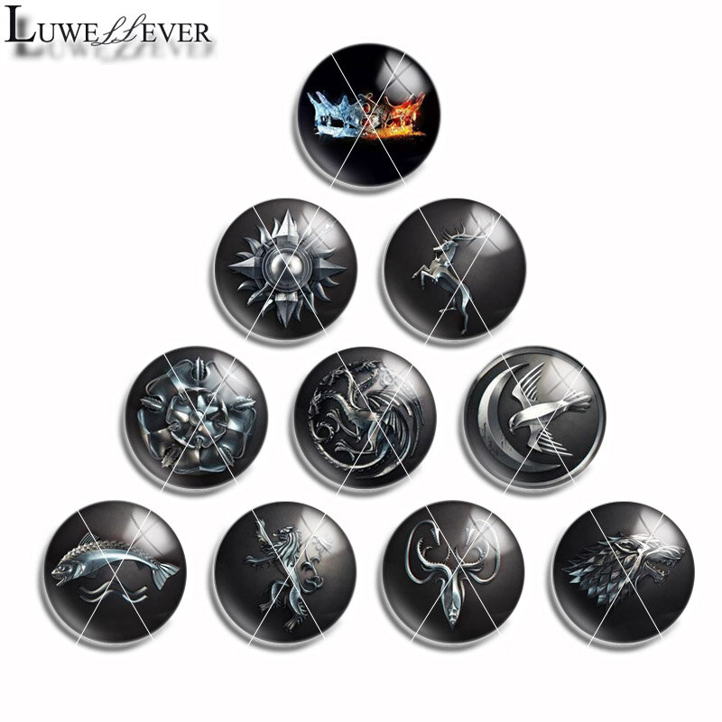 10mm 12mm 14mm 16mm 20mm 25mm 458 10 pz/lotto Badge Mix Round Glass Cabochon Jewelry trovare 18mm Snap Button Charm bracciale