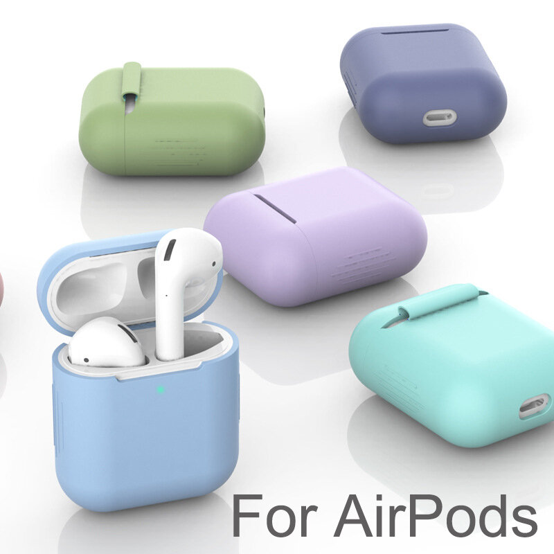 Capa protetora de silicone para Apple AirPods, capa TPU macia para AirPods 1/2 fone de ouvido, AirPods não incluído