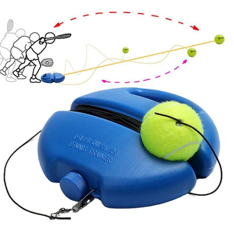 Одиночный Теннисный тренажер для самостоятельного обучения теннисная веревка тренировочный инструмент для упражнений теннисный мяч трен...