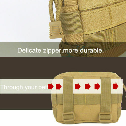 Outdoor Tactical Pouch EDC Nylon Molle Utility Organizer Pouch Waist Pack pouch Storage Bag Waterproof Phone Holder Case Pouch