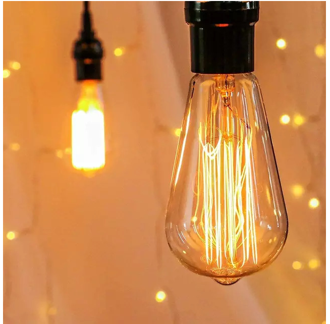 Edison-Ampoule Inda 40W 60W 80W 220V C35 ST64 T45 BT53 A60 G80 G95 G125 Filament In347, Lampe Vintage pour la Décoration