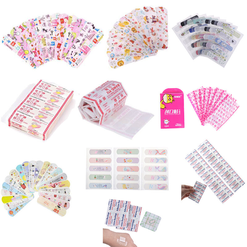 Hemostatic Adhesive Bandages Breathable Cute Cartoon Band Aid Waterproof First Aid Emergency Kit for Kids Stickers Bandage
