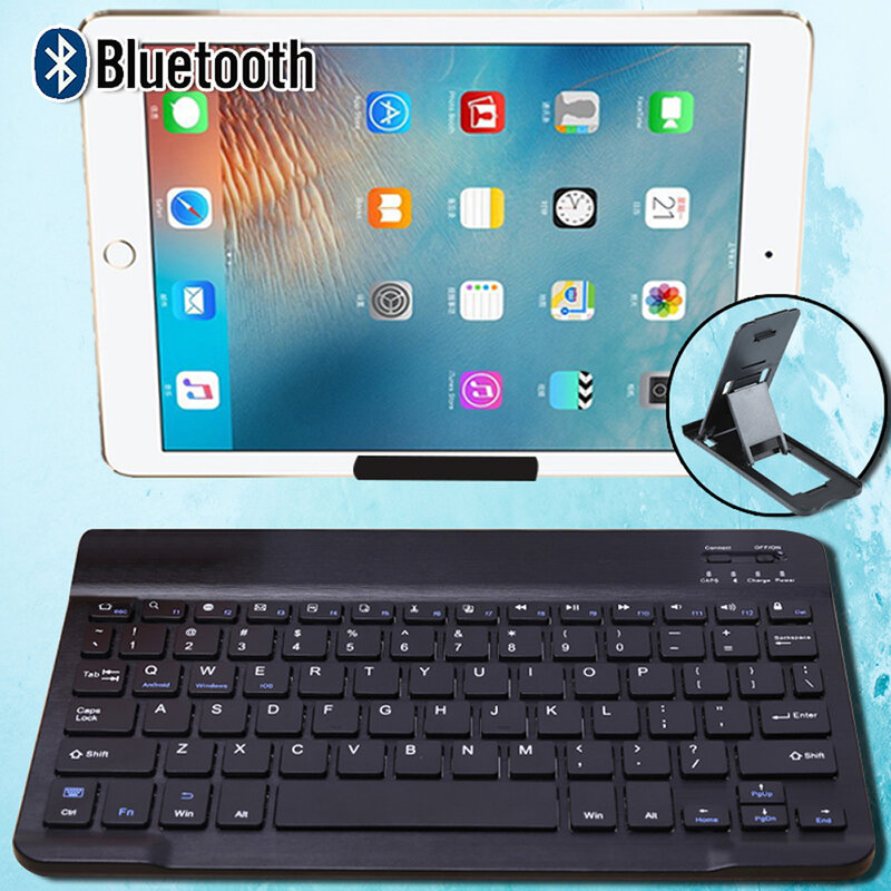 Drahtlose Tastatur Bluetooth Tastatur für Apple Ipad 2017/2018/2019/ ipad 1234/Air 2 3/pro 9.7 "10.5" 11 "Tablet Tastatur + Halterung