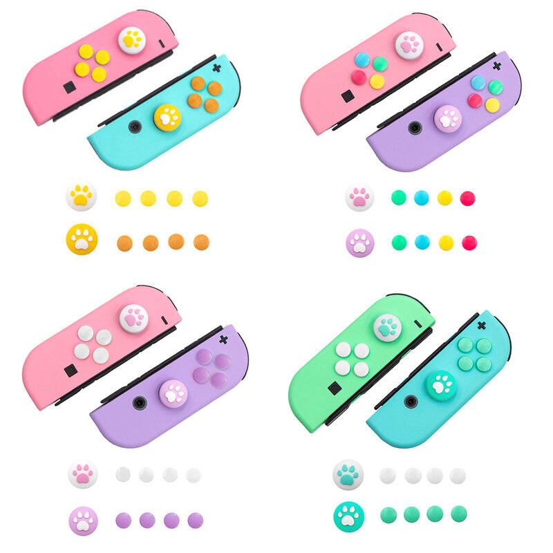 Key Sticker Joystick Knop Thumb Stick Grip Cap Beschermhoes Voor Nintendo Switch Oled Vreugde-Con Controller Skin Kleurrijke case