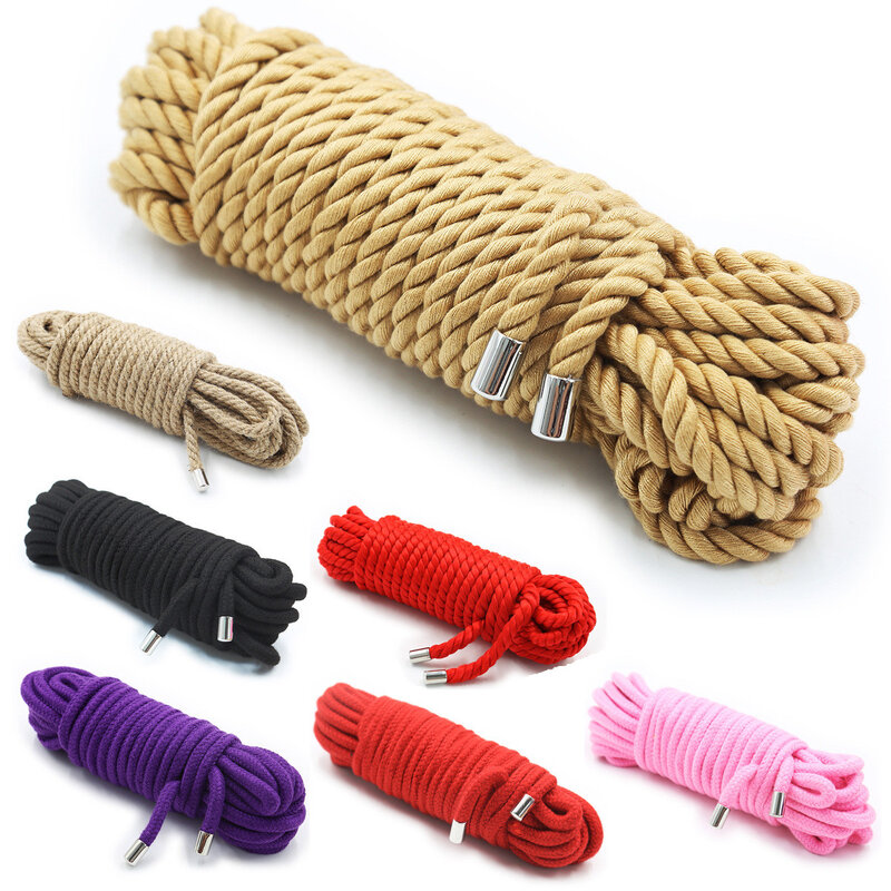 Cuerda de Bondage japonesa de alta calidad, accesorio erótico Shibari para encuadernación, atadura para tocar, juego de rol esclavo divertido