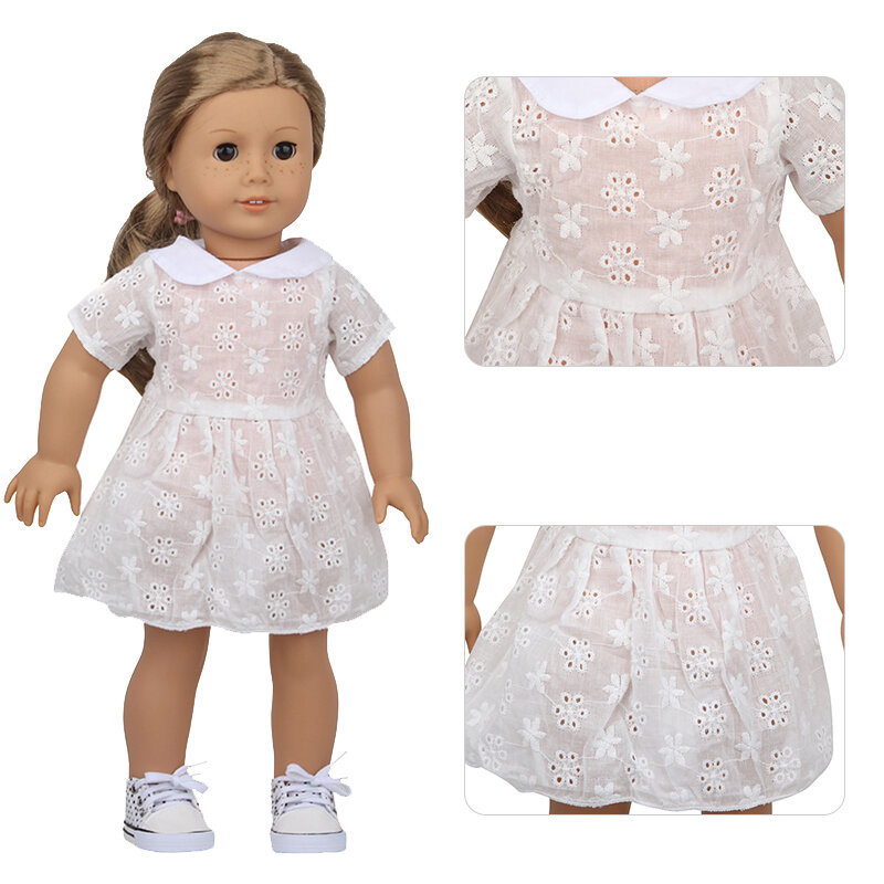 Reborn – poupée nouveau-né de 43cm, vêtements de printemps et d'été, jupe papillon pour 18 pouces, poupée américaine et fille OG, jouet cadeau de bricolage russe