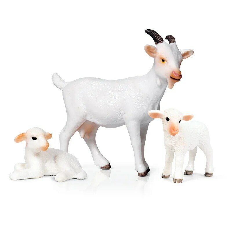 Hewan Unggas Realistis Simulasi Kambing Alpaka Domba Antelop Peternakan Unggas Model PVC Action Figure Figurines Pendidikan Mainan Anak-anak