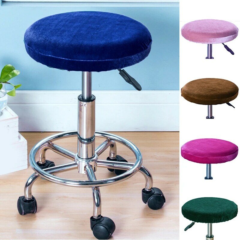 Alta Qualidade Soft Velvet Bar Stool Covers, Elastic Seat Cover, Protetor de cadeira, Monocromático Casa Cadeiras, Slipcover