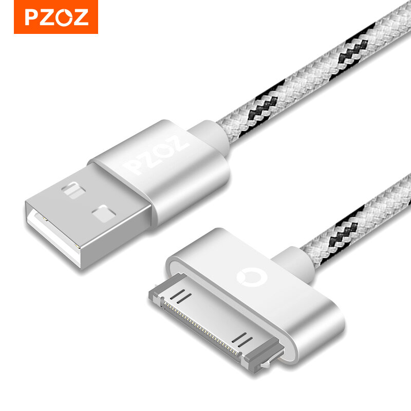 Зарядный USB-кабель PZOZ, 30-контактный кабель для быстрой зарядки и синхронизации данных iPhone 4S 3GS 3G, iPad 1 2 3, iPod Nano iTouch, адаптер, зарядное устройство