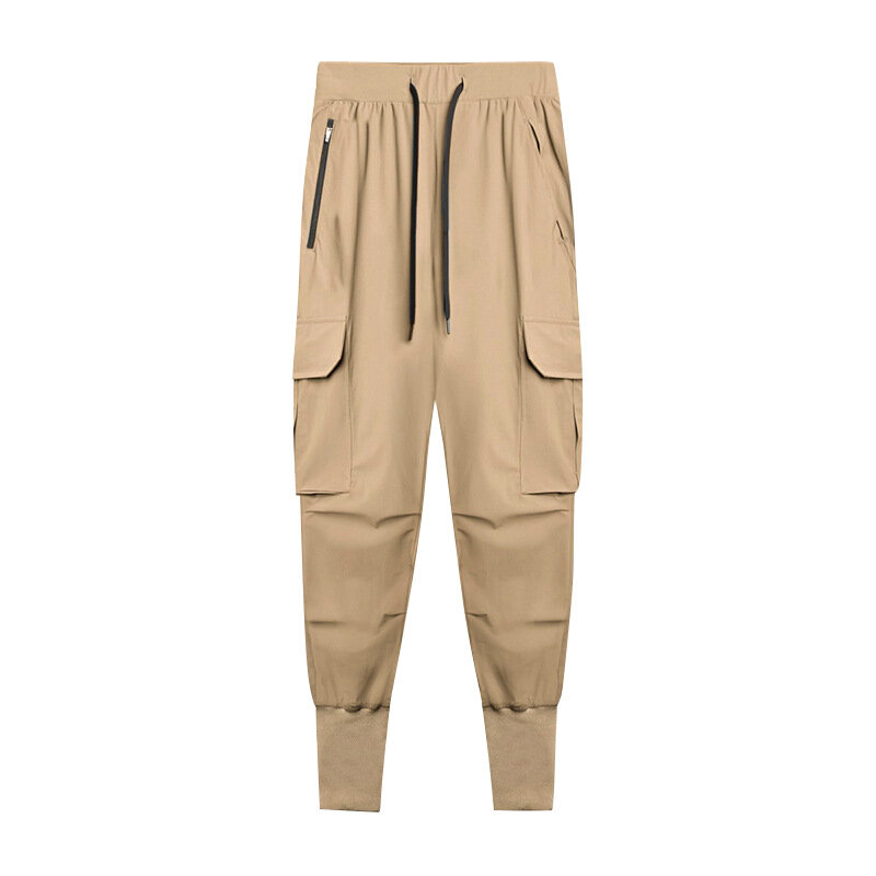 Pantalones Cargo elásticos con múltiples bolsillos para hombre, pantalón de chándal estilo Hip Hop, Harajuku, Harem, a la moda