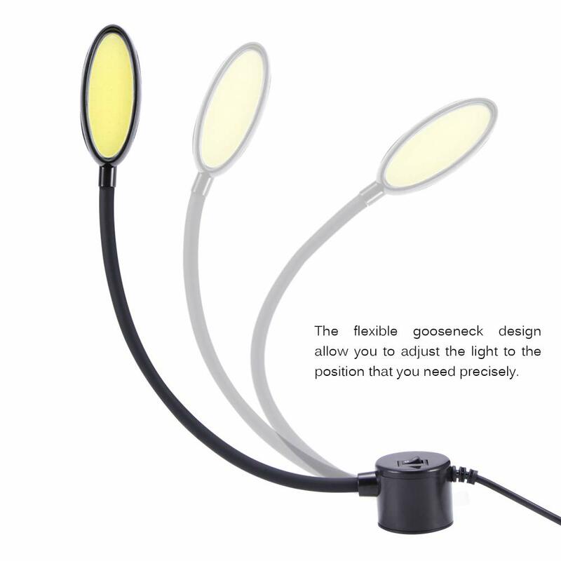 Lampe LED COB pour Machine à coudre Portable 3W 6W 8W, lampe de travail à col de cygne pour Base de montage magnétique