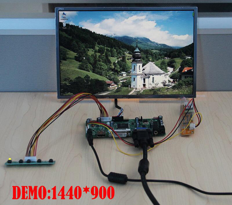Zestaw do LTN170WX-L05/LTN170WX-L05-G 30pin 1440x900 M.NT68676 panel wyświetlacza HDMI + DVI + VGA LCD płyta kontrolera Audio