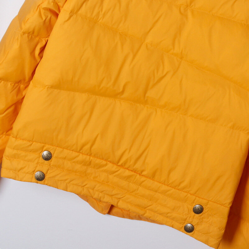 2021 New Winter Ultralight Warm Parka Coat Fashion Button 90% Duck Down Jacket antivento autunno e inverno donna cappotti Ju2698