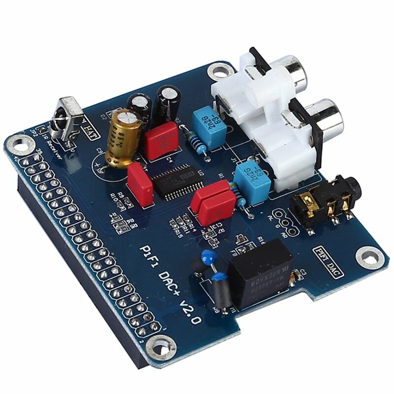 Pifi digi dac + módulo de placa de som áudio dac interface i2s para raspberry pi 3 2 modelo b b + placa digital v2.0 sc08