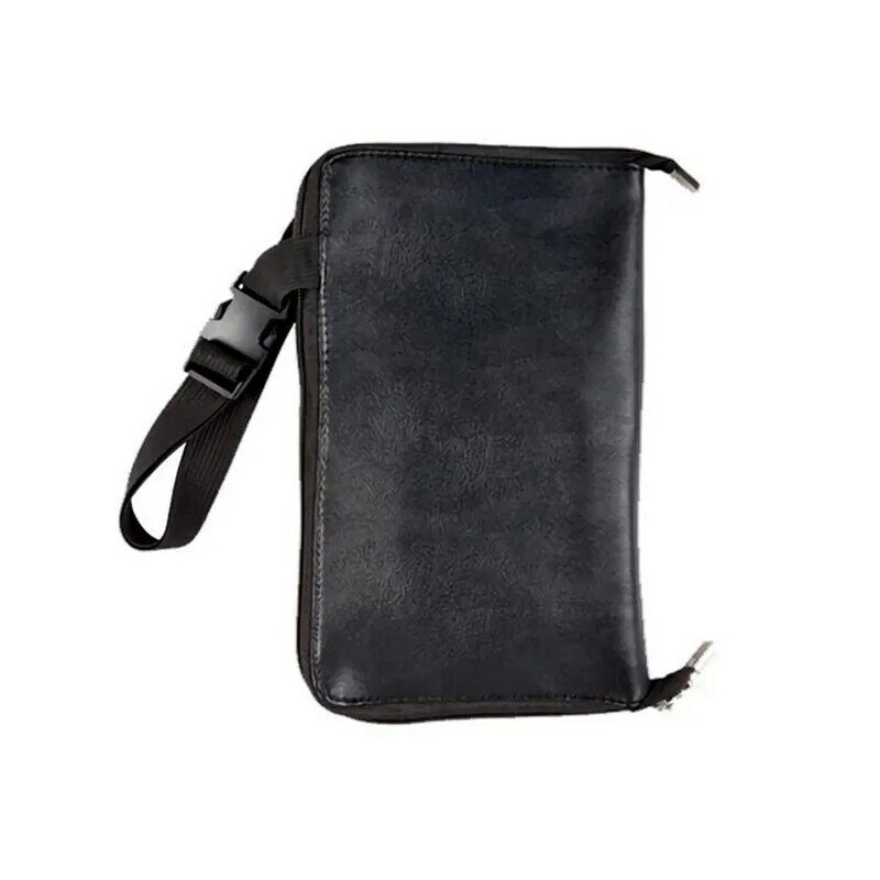 Portable Professional Makeup Artist Bag PU Leather Cosmetic Bag Large Capacity Makeup Brush Bag With Zipper Belt 20#47